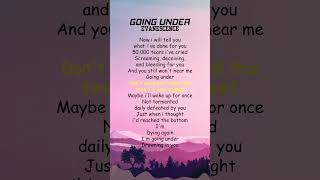 Evanescence  Going Under Lyrics shorts [upl. by Tremml]