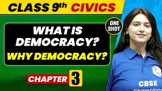 What Is Democracy  Why Democracy  Full Chapter in ONE SHOT  Class 9 SST 🔥 [upl. by Ylrak]