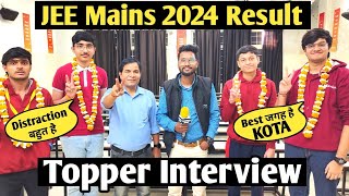 JEE Mains Result 2024  Toppers Interview [upl. by Milore936]