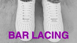 Come allacciare le NIKE AIR FORCE 1 BAR LACING [upl. by Vierno845]