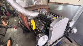 My flathead v8 ford was running great until this happened First run with coolant [upl. by Amihsat]