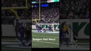 🏈🔥 WATCH AARON RODGERS HAIL MARY TO ALLEN LAZARD shorts mnf trending viral mnf nyjets espn [upl. by Noirad938]