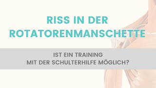 Schulterhilfe Training trotz Riss Ruptur der Rotatorenmanschette möglich [upl. by Alohs]