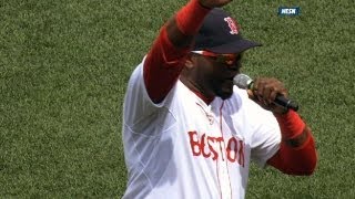 David Ortiz rallies the Boston crowd after Boston Marathon tragedy [upl. by Tlevesoor]