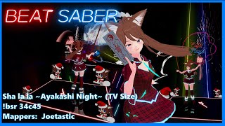 【Beat Saber】【Reduced Audio】 Sha la la Ayakashi Night TV Size Kekkaishi Opening  Uura Saeka [upl. by Lengel]