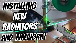 Installing new radiators and pipework asmr plumbing [upl. by Gorden]