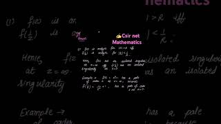 Singularities of an analytic Function complexanalysis singularity csirnetmaths csirnet [upl. by Thorn]