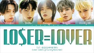 TXT 투모로우바이투게더 LOSERLOVER Lyrics Color Coded Lyrics [upl. by Anahsirk678]