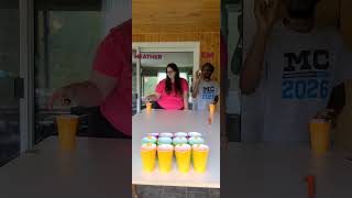 ping pong in a cup shorts famillytime funny comedy familygames gamenight prank familly2feed [upl. by Innoj]