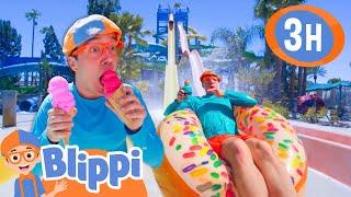 BLIPPIS WATER PARK ADVENTURE  More  Blippi and Meekah Best Friend Adventures [upl. by Hacceber]