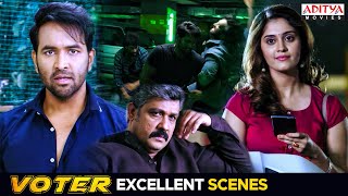 Voter Movie Excellent Scenes  Hindi Dubbed Movie  Vishnu Manchu Surabhi  Aditya Movies [upl. by Yrneh]