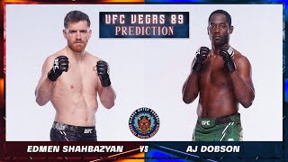 Edmen Shahbazyan vs AJ Dobson Prediction  UFCVegas89  Bloody Water Podcast [upl. by Htezzil]