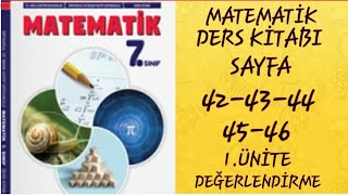 7SINIF MATEMATÄ°K DERS KÄ°TABI SAYFA 4243444546  1ÃœNÄ°TE  7SINIF MATEMATÄ°K EDAT YAYINLARI [upl. by Learrsi]