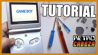 Gameboy Advance SP CÓMO CAMBIAR CARCASA [upl. by Sidalg]