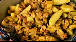 Pork chicken mixer curry Alu kashmiri mirshi Asmr eating spicy pork belly [upl. by Alegnatal]