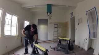 Kitchen Remodeling  Day 7 of 17  More Drywall Kitchen Cabinet Installation [upl. by Leftwich]