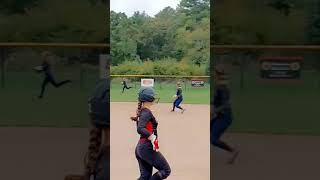 Catherine Byrnes playing an 18U showcase tournament as a 12 year old  ripped a great hit over 3rd [upl. by Horatius850]