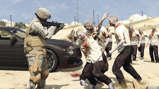 US Army vs Zombies in Boneyard  GTA 5 NPC Wars [upl. by Leeann613]