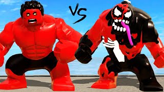 RED HULK LEGO VS CARNOM BOSS in Lego Marvel Superheroes 2  EPIC BATTLE [upl. by Yenaffit]