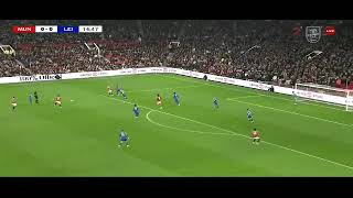 Man united goal vs Leicester Casemiro goal 🚀 fypシ゚viral manutd manchesterunited carabaocup [upl. by Nirra]