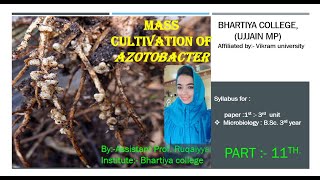 mass cultivation of azotobacter [upl. by Alyled825]