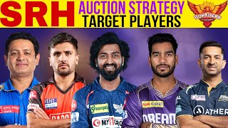 SRH AUCTION STRATEGY 2025  SRH TARGET PLAYERS  SRH TARGETS  SUNRISERS HYDERABAD AUCTION TARGETS [upl. by Etterraj]