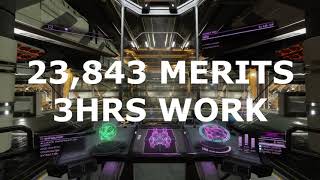 ELITE DANGEROUS 11926 MERITS PER TRIP [upl. by Nikolaus382]