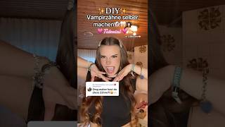 Vampirzähne selber machen mit Polymorph👻 DIY Halloween Look Vampir🖤 vampir halloween diy [upl. by Akili]