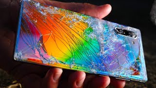 Galaxy Note 10 Drop Test Shattering Worlds Most Beautiful Phone [upl. by Helli]