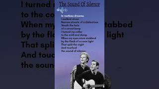 The Sound of Silence Verse 2  Simon amp Garfunkel lyrics song shorts [upl. by Yeleak802]