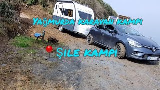 Yağmurda Karavan KampÇekme KaravanBaşkent Karavan Ares 310Şile Kamp [upl. by Karlin]