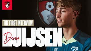 quotI cant wait to help the club progressquot  Dean Huijsen first interview as an AFC Bournemouth man [upl. by Ahsenit615]