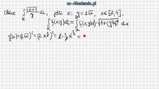 Całka krzywoliniowa nieskierowana [upl. by Deina]
