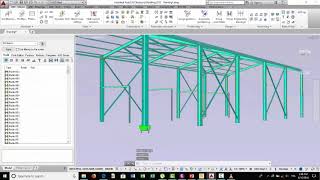 ASSEMBLAGE HANGAR METALLIQUE AVEC AUTOCAD STRUCTURES DETAILING [upl. by Latterll]