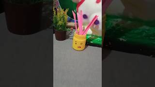 Waste plastic bottle art homedecor craft diy youtubeshorts [upl. by Eradis]