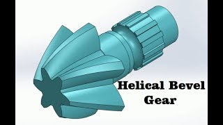 Solidworks tutorial  how make helical bevel gear in solidworks  cad cam tutorials [upl. by Celina]