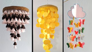 3 DIY Paper Jhoomer  How to make Paper Wind chime  Home decoration ideas [upl. by Ram]