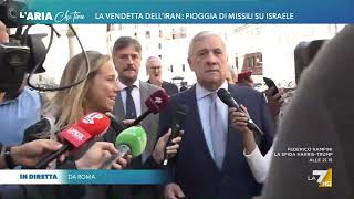 Scontro in Medio Oriente Antonio Tajani allinviata de La7 quotHo parlato già per unora e [upl. by Nyvek]