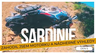 Sardinie  Africa Twin 1100 crash den5 nádherné výhledy  moto vlog [upl. by Enihpets682]