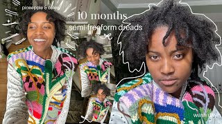 My 10 Months SemiFreeform Dreads update [upl. by Ongun388]