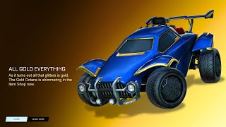 Rocket League Itemshop IMPORT GOLD OCTANE Car Body January 18th 2024 [upl. by Landri]