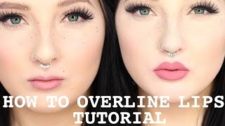 Overline Lips Tutorial  Kylie Jenner Lips  Jordan Hanz [upl. by Nnaacissej]