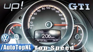 VW UP GTI ACCELERATION amp TOP SPEED 0206kmh by AutoTopNL [upl. by Rovit]