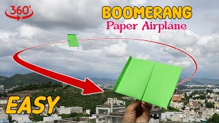 Wapas Aane Wala Paper Plane  Boomerang Paper Plane Easy  Come Back Paper Airplane Origami Plane [upl. by Orapma47]