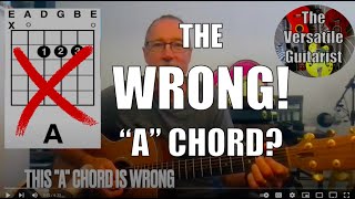 Playing the WRONG quotAquot Chord  Easy GUITAR LESSON for beginners [upl. by Gerry]