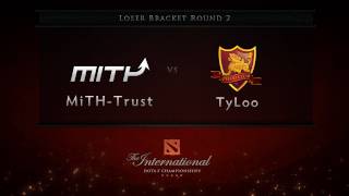 MiTH vs TyLoo  Loser Bracket Rd 2  Dota 2 International  No Commentary [upl. by Aihtak]