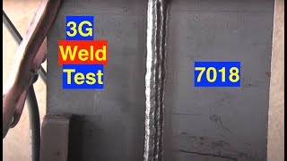 3g Weld Test Stick Welding Tips Vertical 7018 [upl. by Bibah]