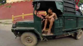 Riding through the tropical fruittown Mawlamyine Moulmein 3 [upl. by Enidan]