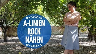 Wie nähe ich einen ALinien Rock  mit SchnittmusterKonstruktion [upl. by Rudelson354]