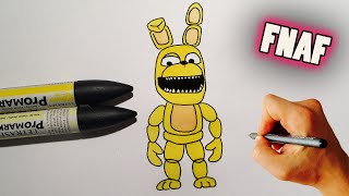 How to Draw adventure Plushtrap from Five Nights at Freddys FNAF World drawing lesson [upl. by Airret]